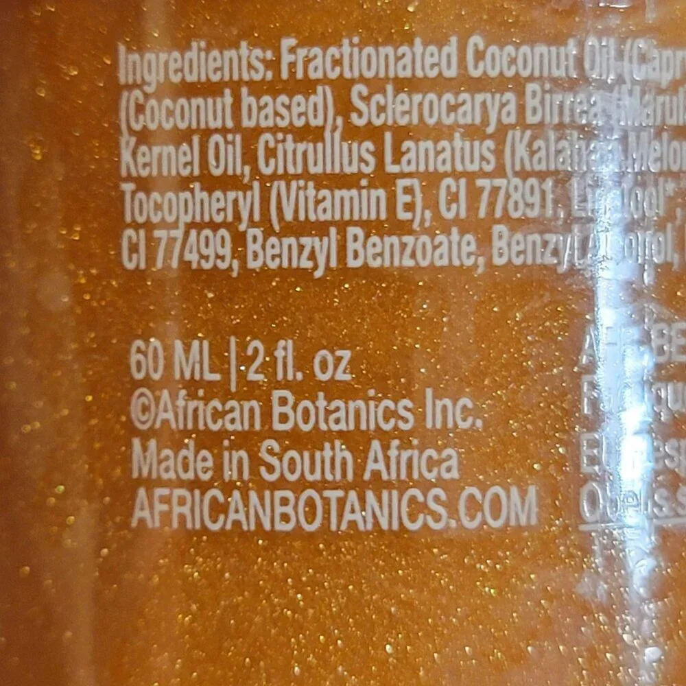 NEW African Botanics Shimmering Gold Oil Body Hair 2FL OZ LAST ONE - Picture 10 of 10